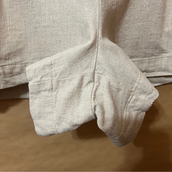 Madewell | Clean Pull On Shorts High Rise Linen Cotton Natural Undyed Size M - Picture 6 of 9